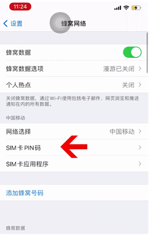 青铜峡苹果14维修网分享如何给iPhone14的SIM卡设置密码 